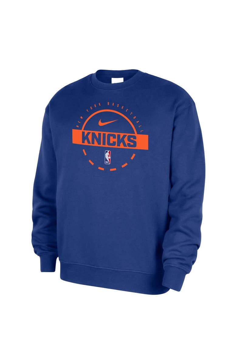 Nike Men's Nike Blue New York Knicks 2025/26 Authentic Practice Club Sweatshirt, Alternate, color, Blue