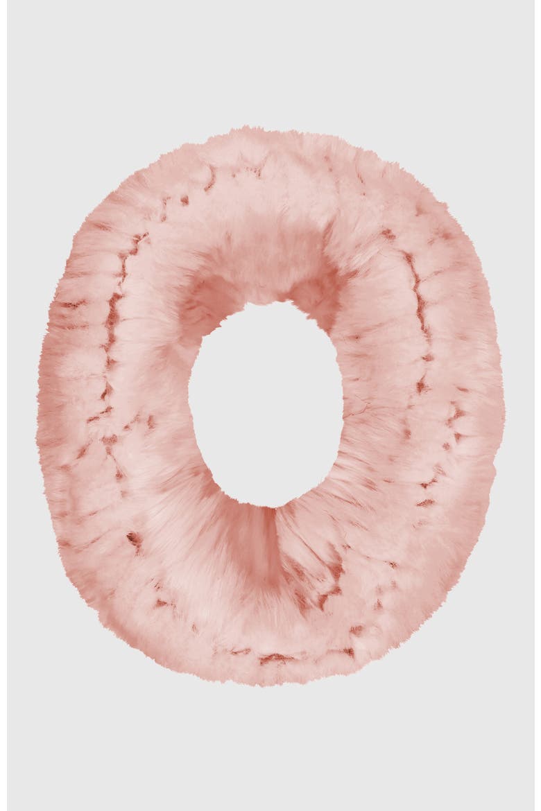Fur-Free Rex Rabbit (Faux Fur) Knit Cowl, Alternate, color, LIGHT PINK
