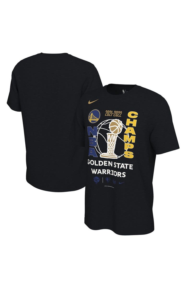 Nike Men's Nike Black Golden State Warriors 2022 NBA Finals Champions Locker Room T-Shirt, Alternate, color, 