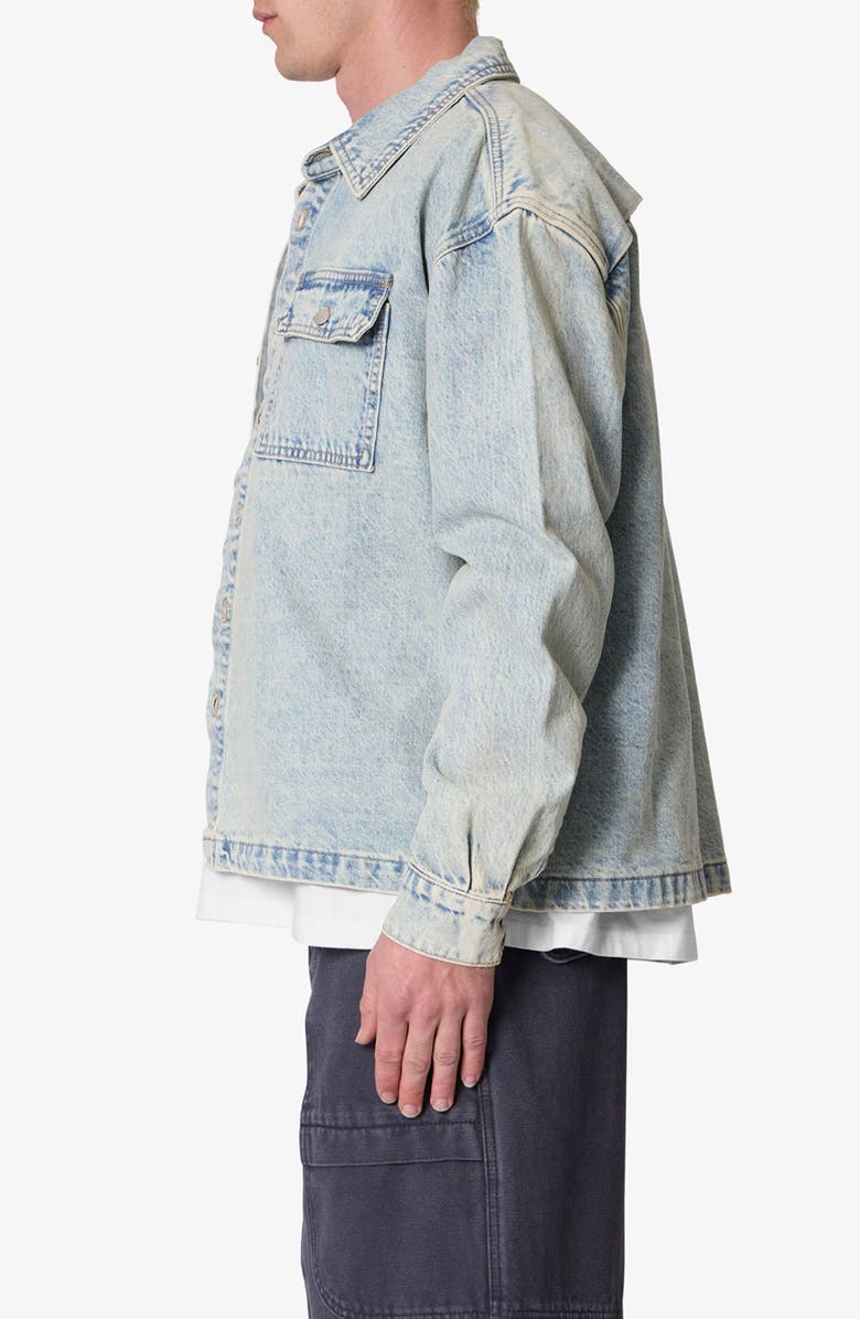 mnml Denim Shirt Jacket, Alternate, color, Light Blue