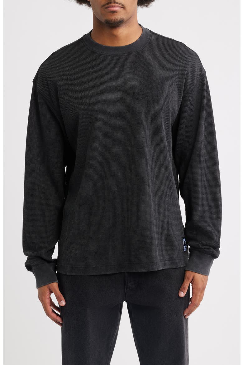 Post Long Sleeve Thermal T-Shirt, Main, color, DUSTY BLACK LIMO