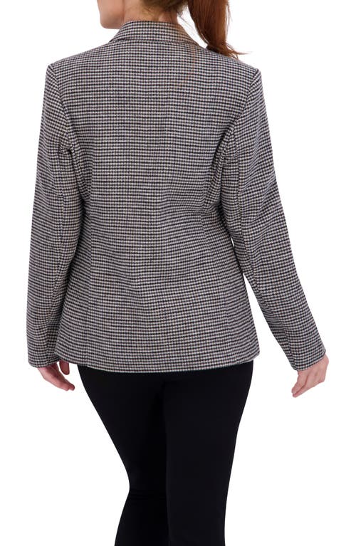 Ookie & Lala Houndstooth Double Breasted Blazer In Multi
