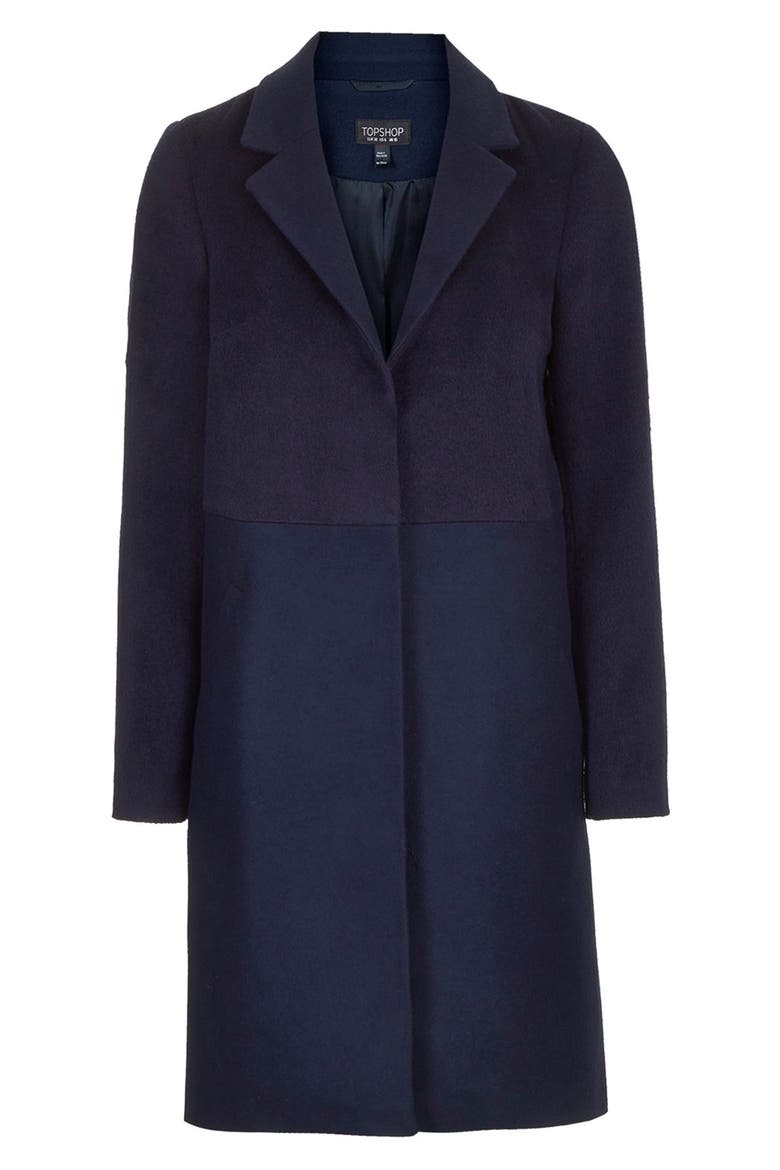 Paneled Hybrid Coat, Alternate, color, NAVY BLUE