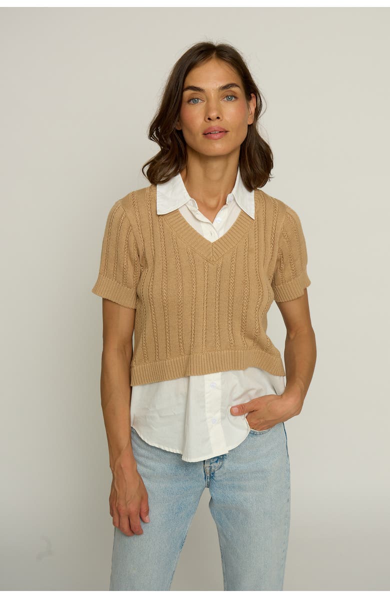 Central Park West SHORT SLEEVE TWOFER, Main, color, 