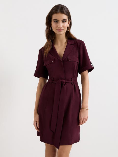 Marlina Belted Mini Shirt Dress
