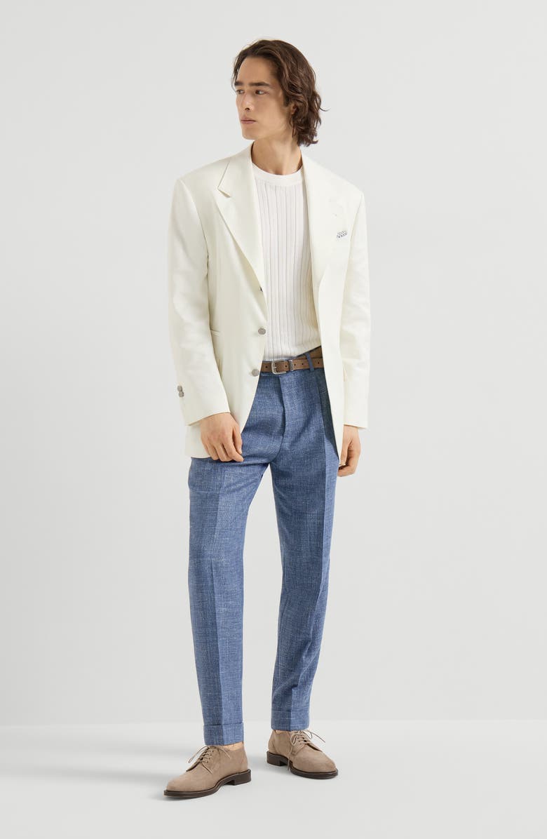 Brunello Cucinelli Gabardine blazer, Alternate, color, Panama