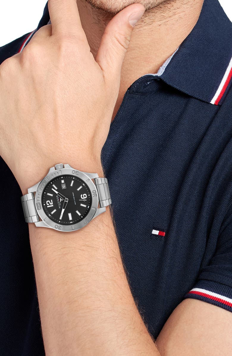 Tommy Hilfiger Ryan Bracelet Watch, 46mm, Alternate, color, Grey