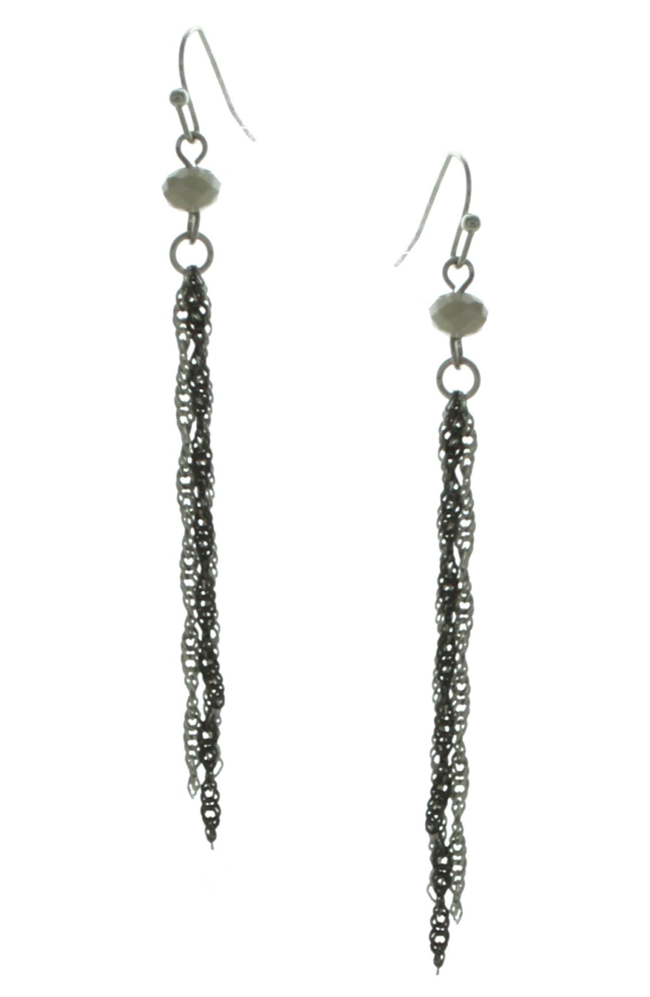 Arlon Faceted Bead Linear Drop Earrings