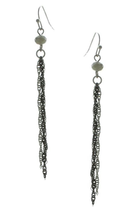 Arlon Faceted Bead Linear Drop Earrings