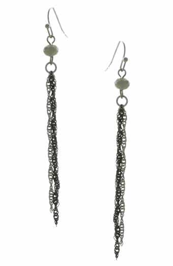 Arlon Faceted Bead Linear Drop Earrings