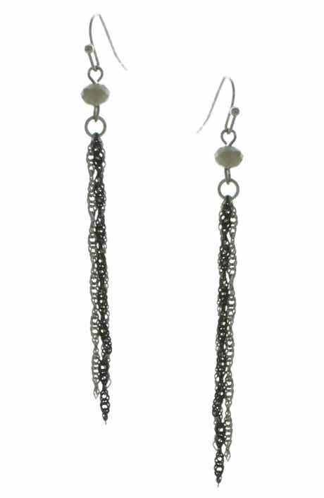 Arlon Faceted Bead Linear Drop Earrings