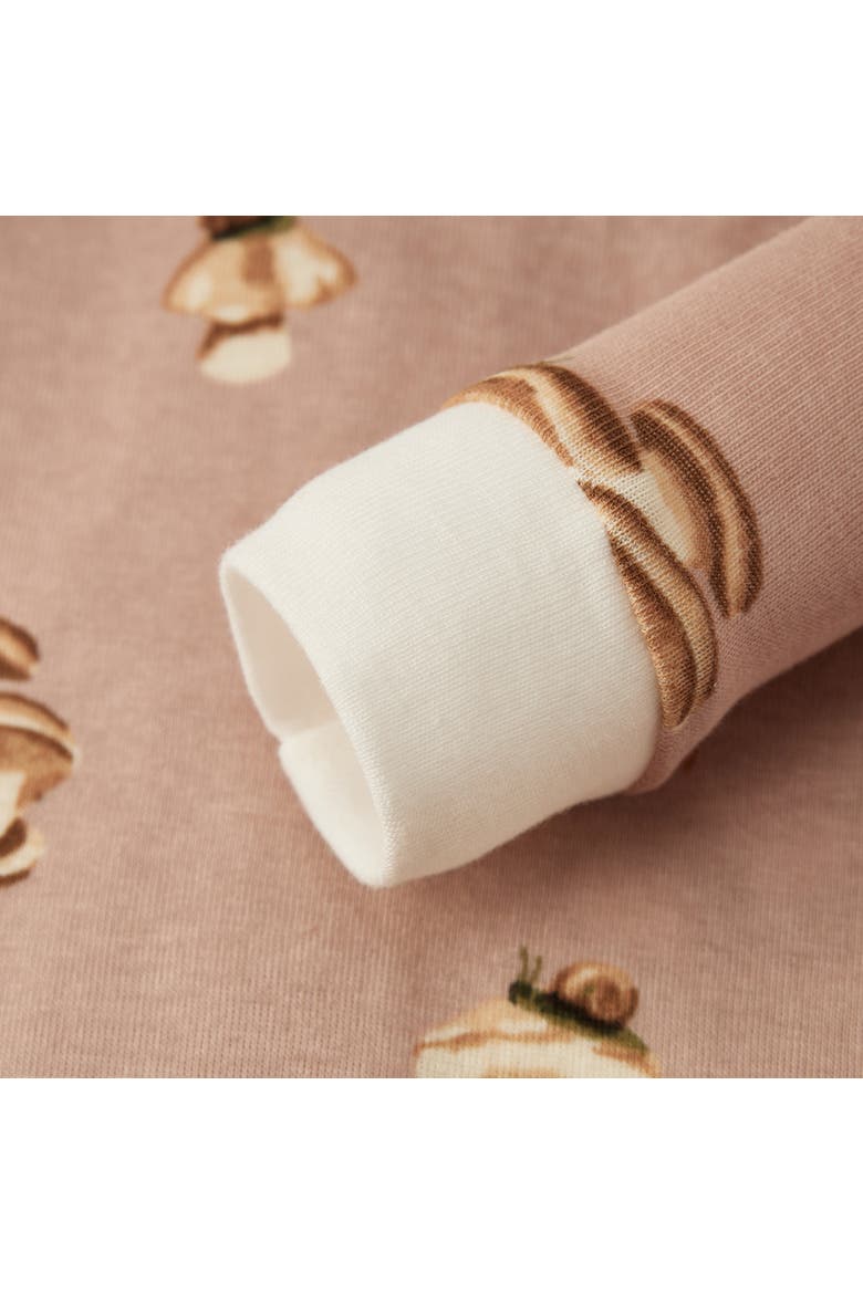 Organic Cotton Zipper Pajama, Alternate, color, Mushroom