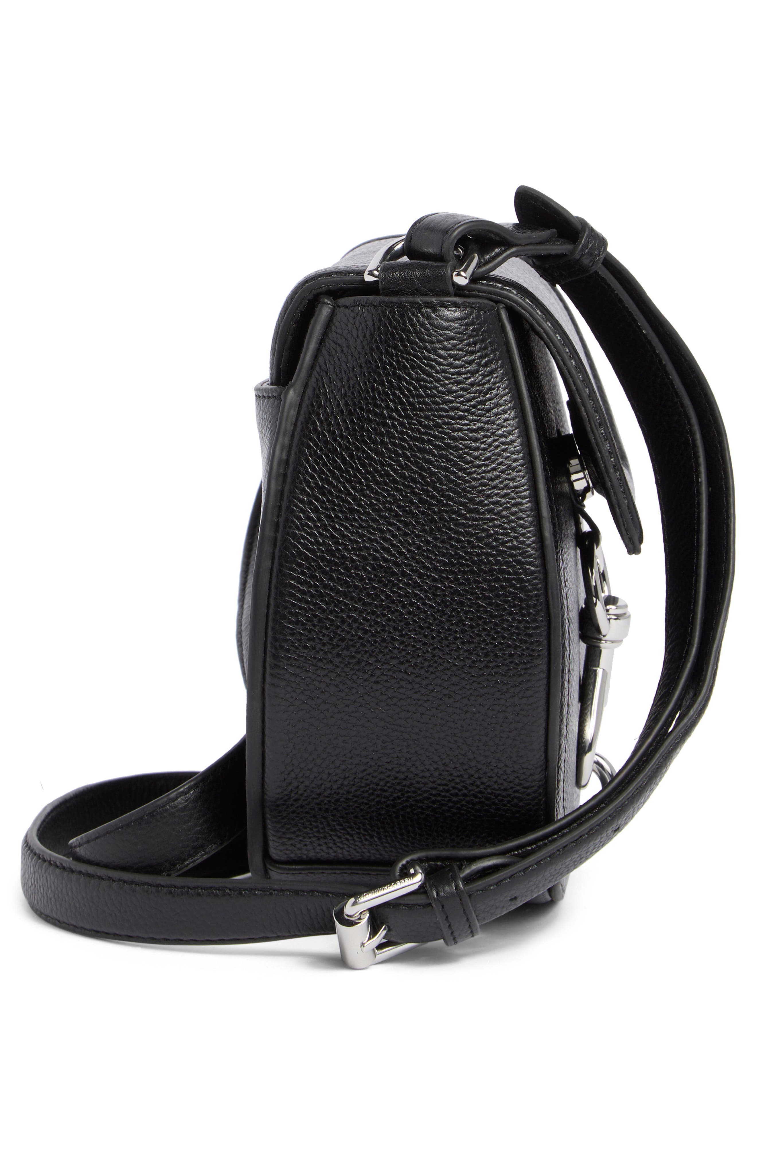 Rebecca Minkoff Megan Saddle Bag, Alternate, color, Black