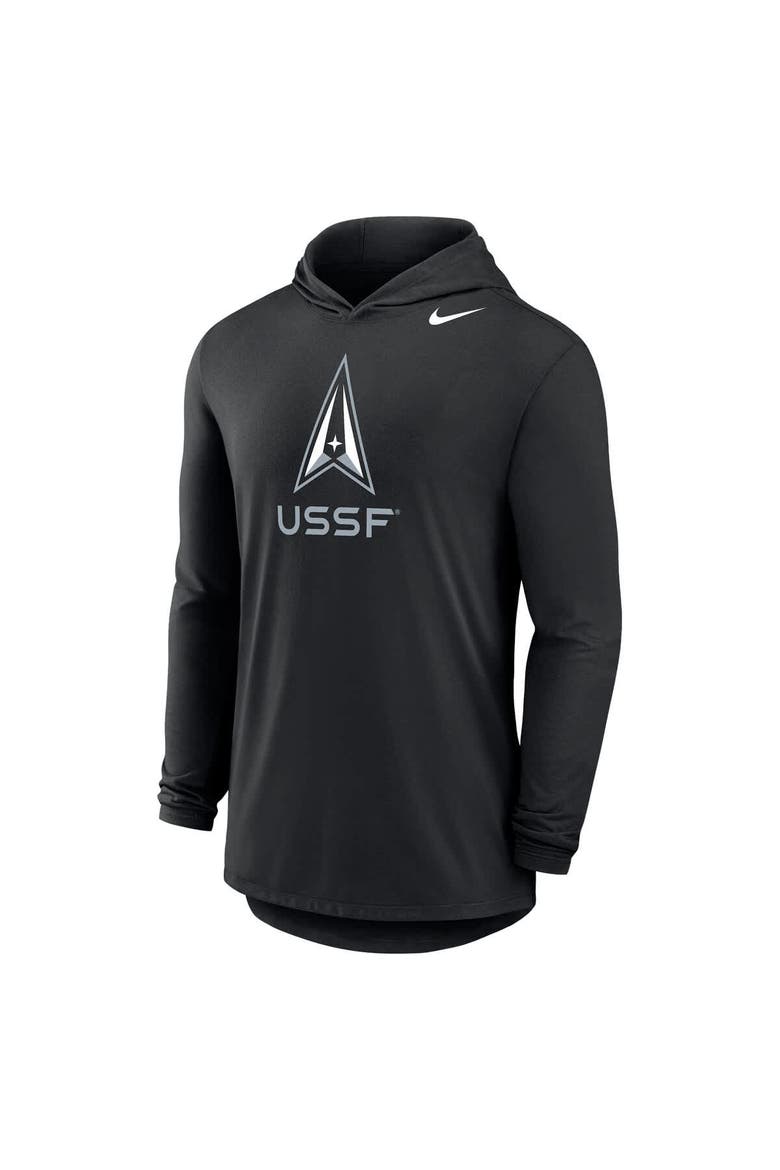 Men's Nike Black Air Force Falcons Space Force Rivalry Long Sleeve Hoodie T-Shirt, Alternate, color, Black