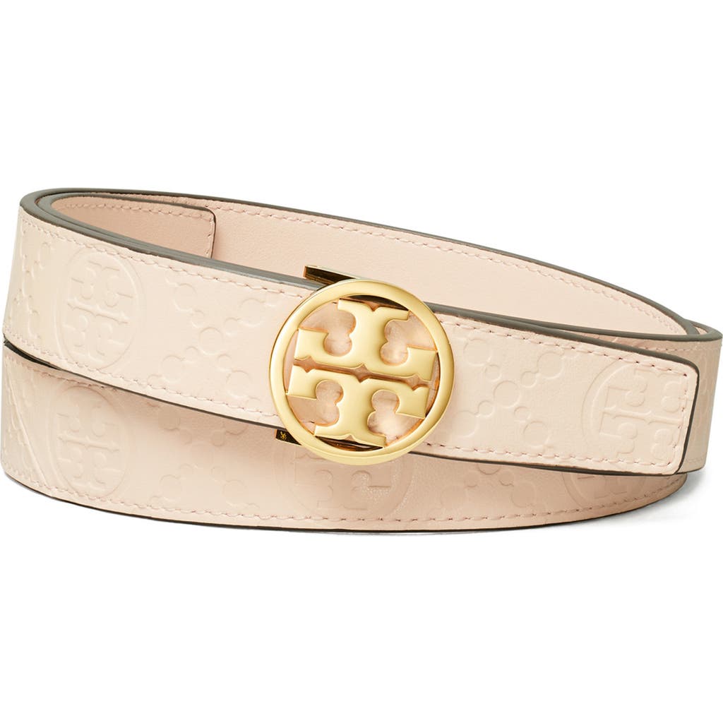 Tory Burch Miller Debossed T Monogram Leather Belt