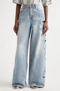 Zimmermann Alchemy Appliqué Relaxed Flare Leg Jeans