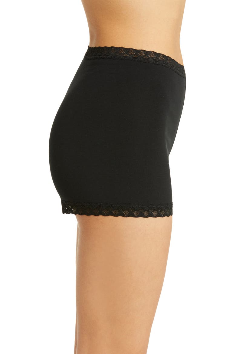 Bliss Stretch Cotton Pajama Shorts, Alternate, color, BLACK