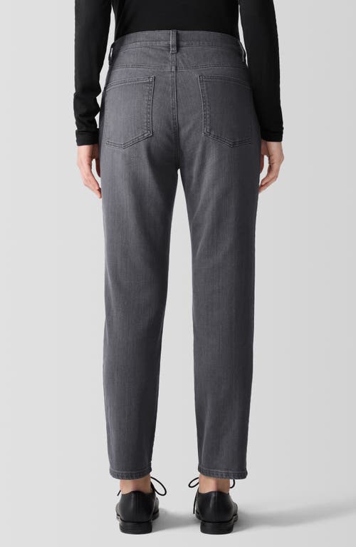 Eileen Fisher High Waist Ankle Slim Jeans In Gray