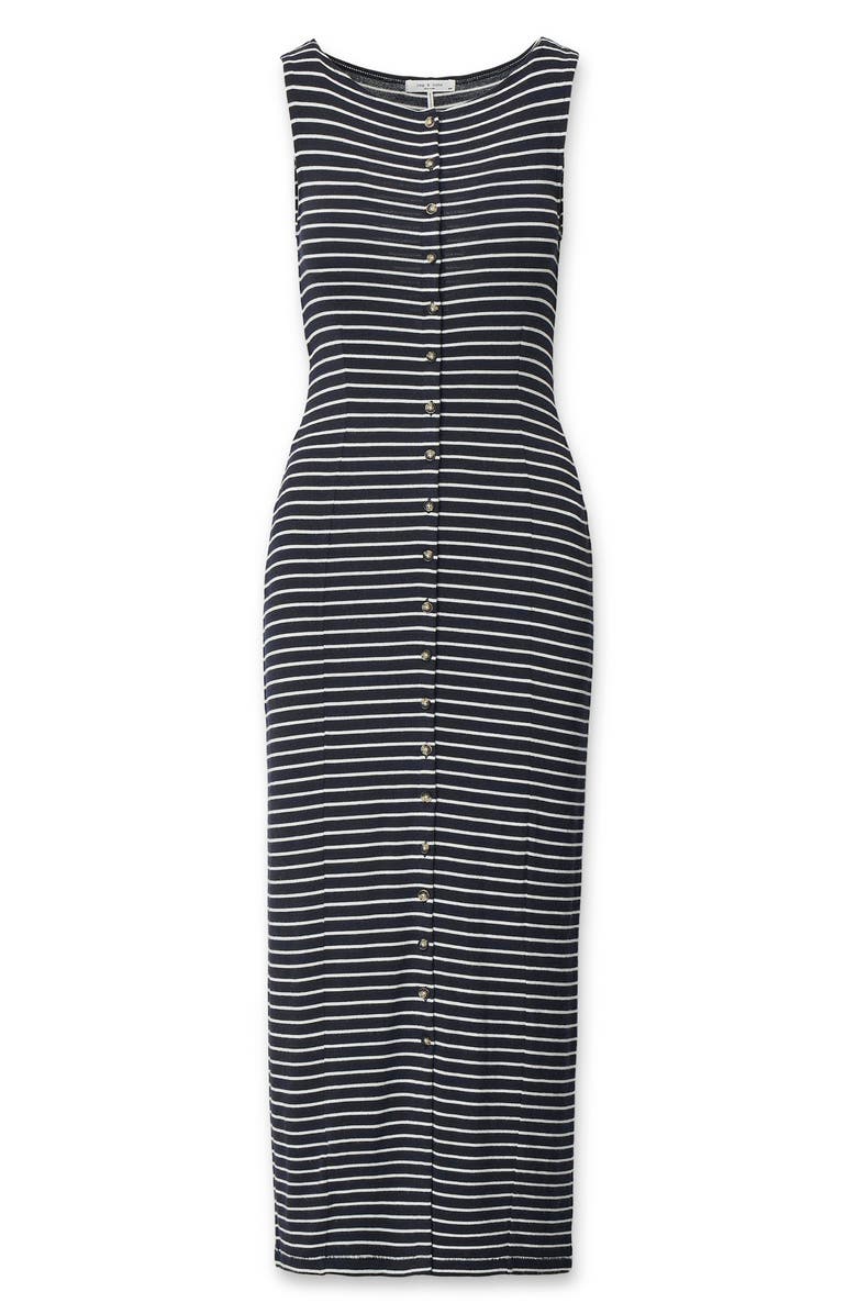 rag & bone The Knit Tie Waist Sleeveless Maxi Dress, Alternate, color, Salt Multi