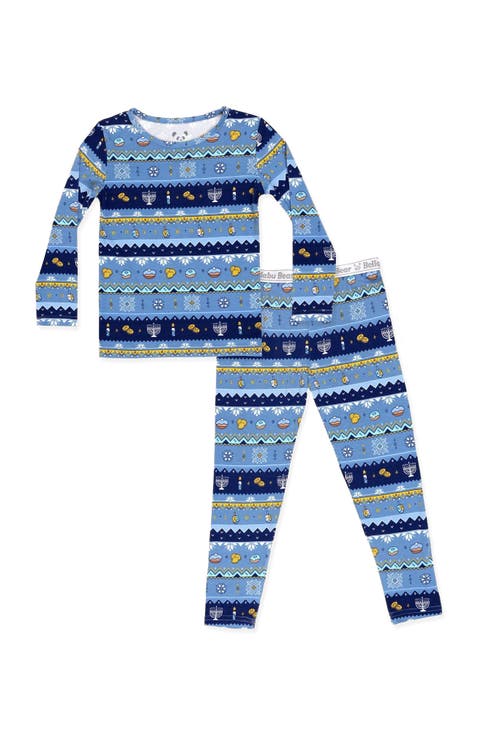 Kids' Hanukkah Fair Isle Set of 2 Piece Pajamas