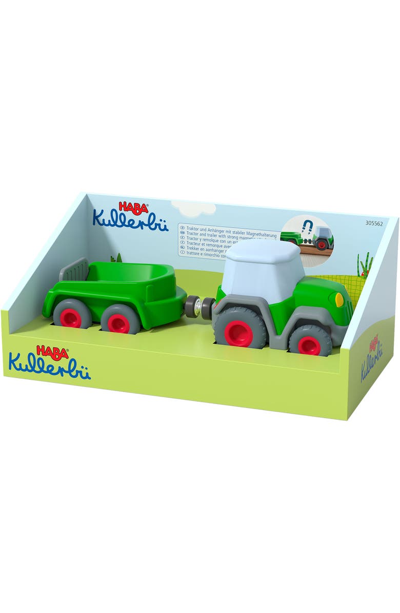 HABA Kullerbu Momentum Motor Tractor with Trailer, Alternate, color, 