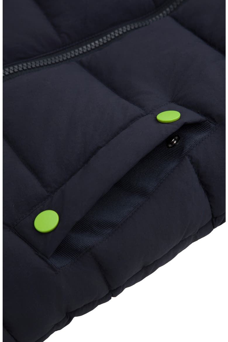 Kids' Ethan Borg Lined Hooded Puffer Jacket, Alternate, color, Navy