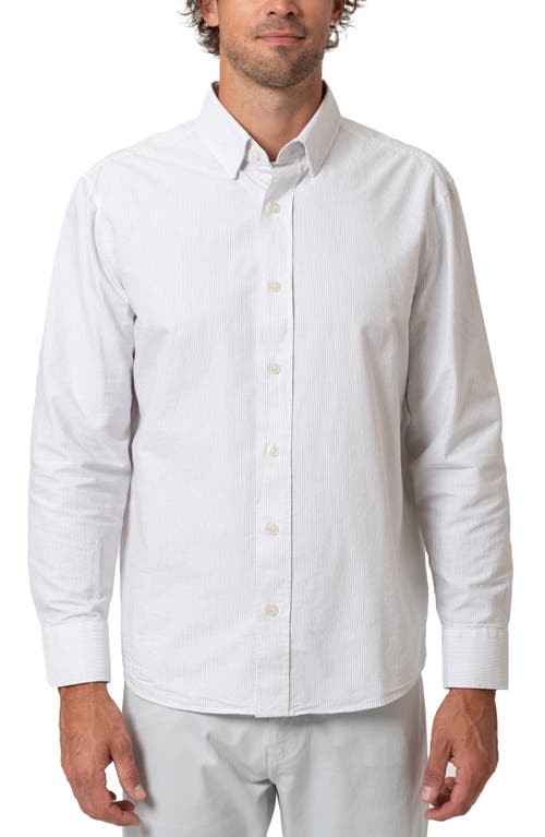 Mavi Jeans Stripe Cotton Button-up Shirt In Black Iris