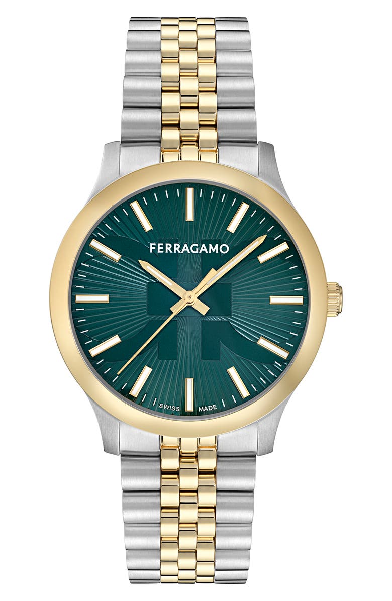 FERRAGAMO Duo Two-Tone Bracelet Watch, 40mm, Main, color, Two Tone