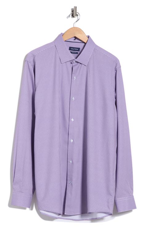 Slim Fit Microcheck Dress Shirt