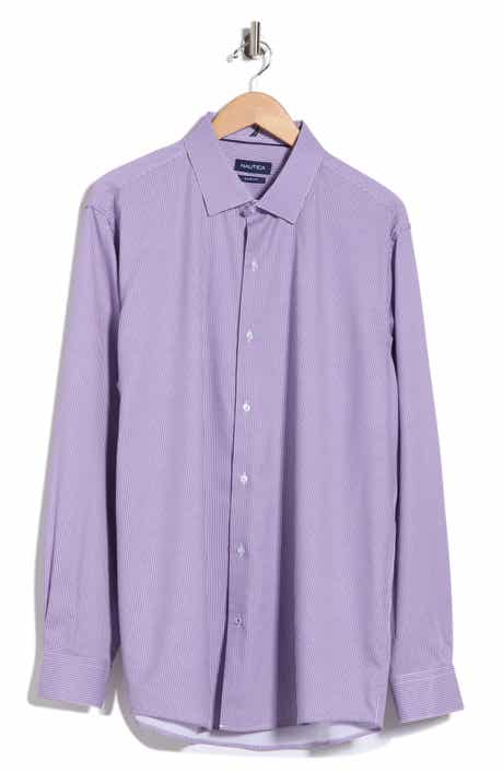 Slim Fit Microcheck Stretch Dress Shirt