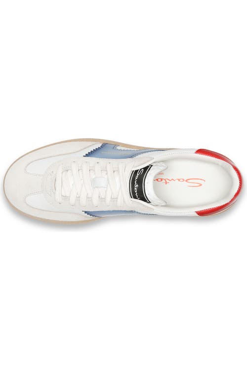 Santoni Leather And Suede Dbs Oly Sneaker