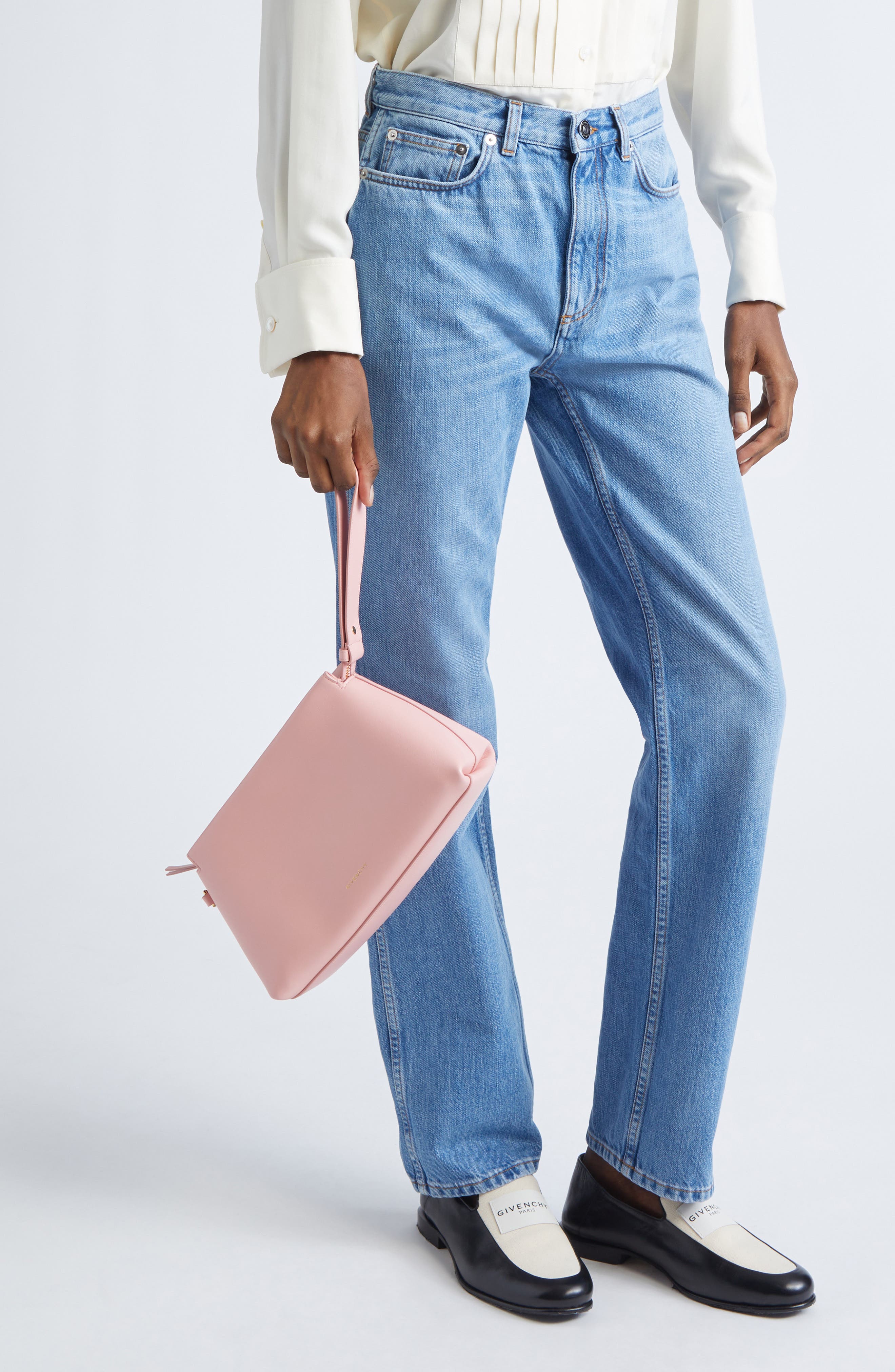Day Leather Pouch, Alternate, color, FLAMINGO
