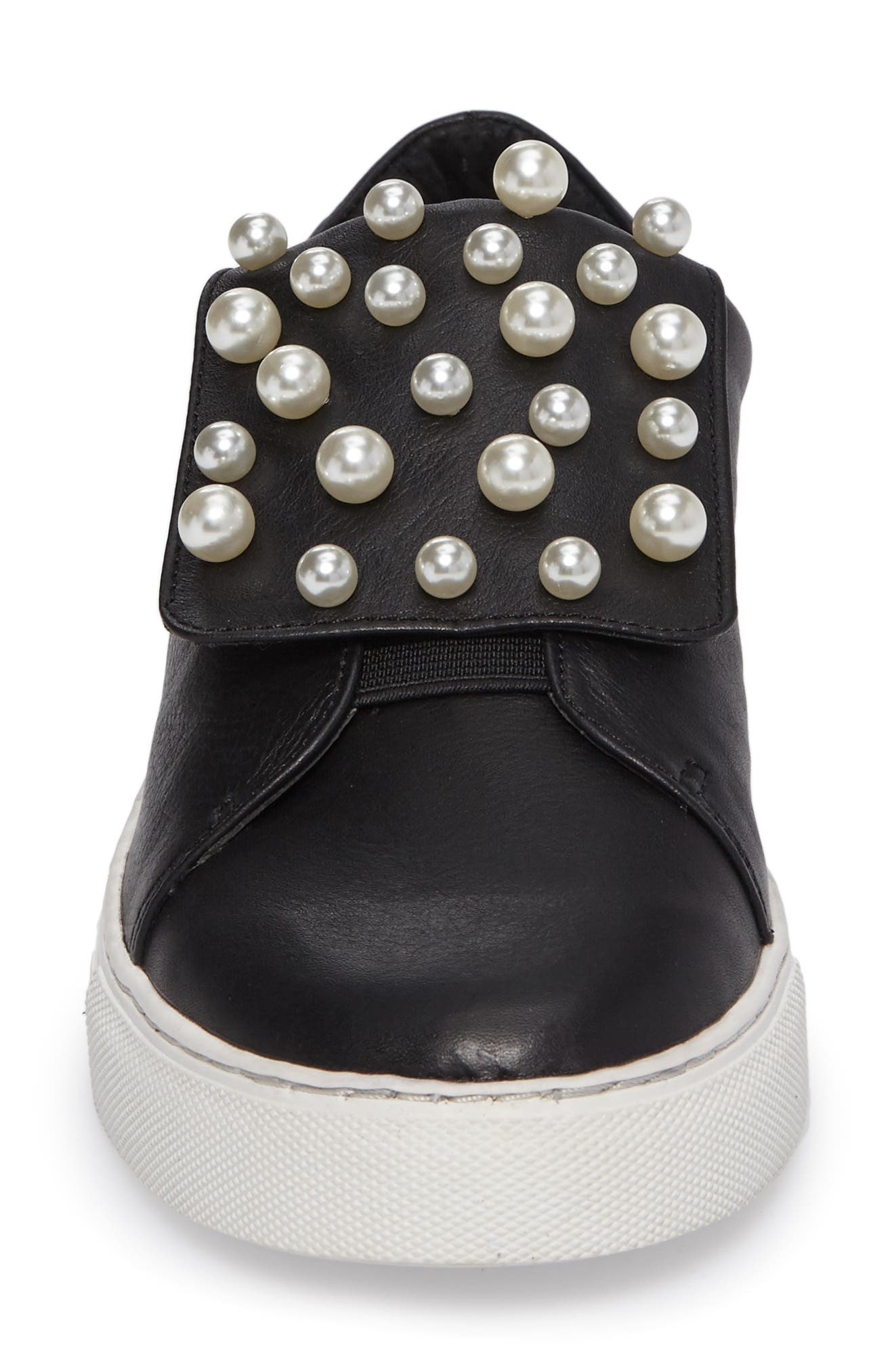 Hadi Imitation Pearl Embellished Platorm Sneaker, Alternate, color, BLACK