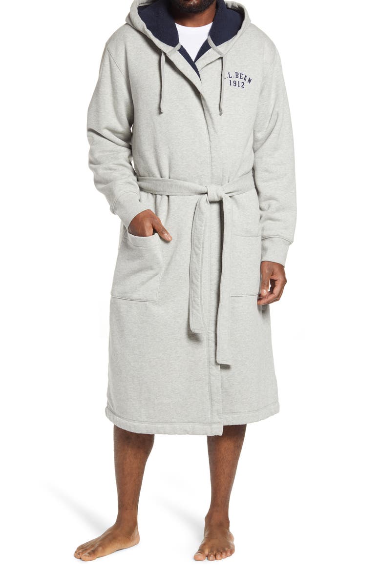 Rugby Robe, Main, color, LIGHT GRAY HEATHER/ NAVY