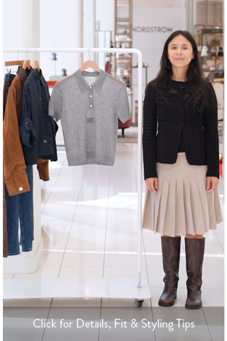 Gauze Cashmere Polo Sweater video
