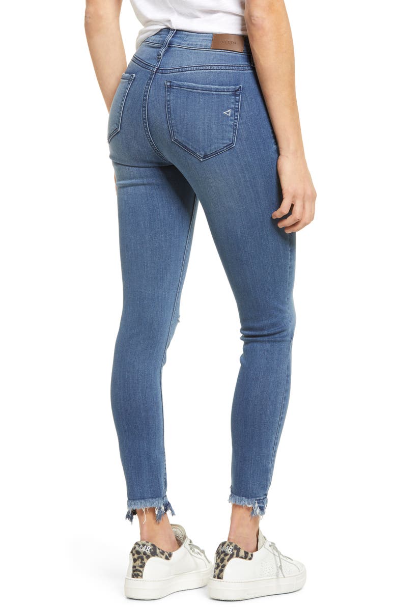 HIDDEN JEANS Ripped Stretch Ankle Skinny Jeans, Alternate, color,