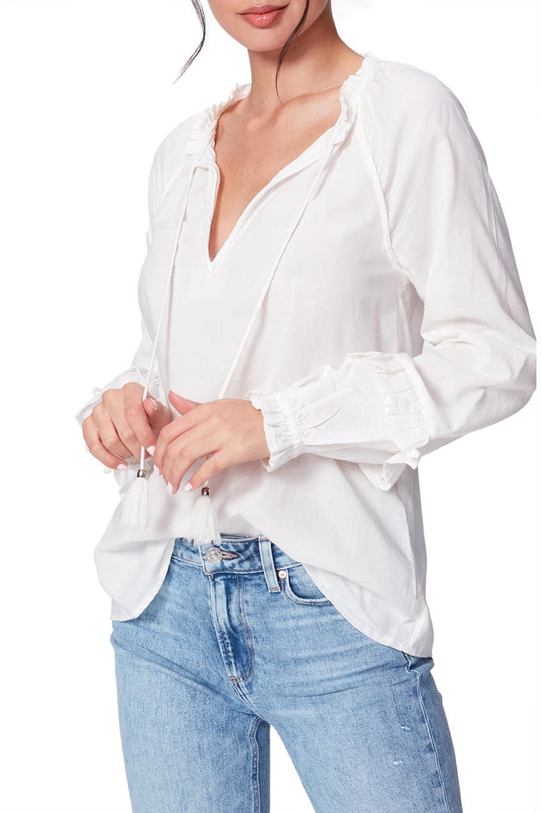Tailynn Ruffle Blouse, Main, color, WHITE