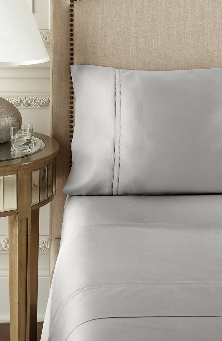 Pure Parima Egyptian Cotton Sateen Double Hemstitch Yalda Sheet Set, Alternate, color,