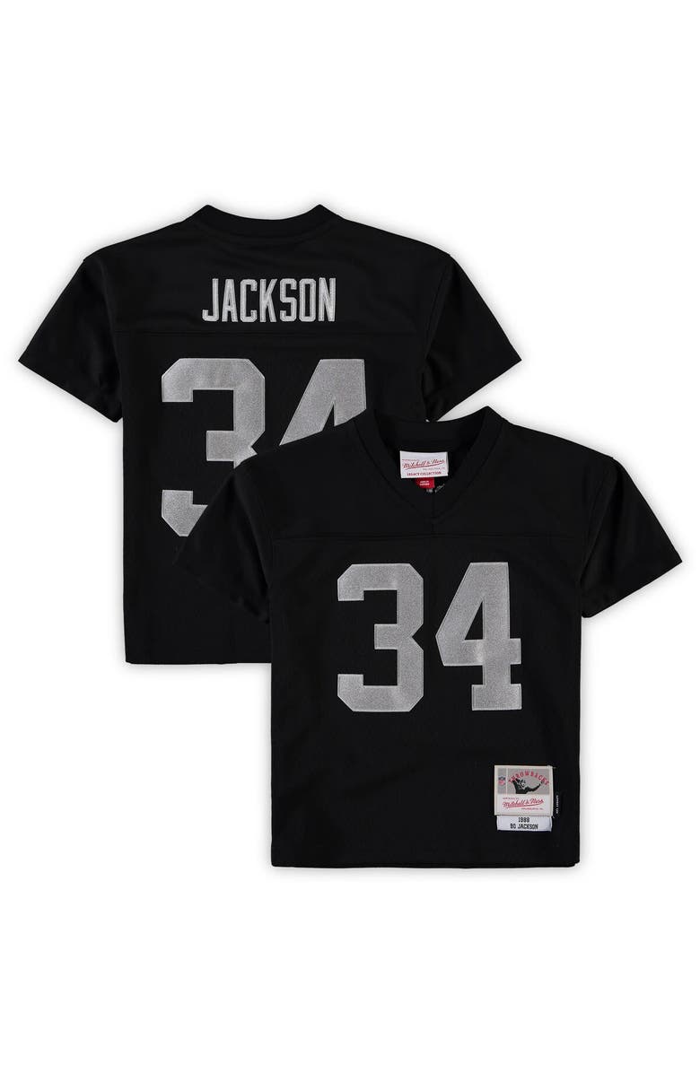 Mitchell & Ness Preschool Mitchell & Ness Bo Jackson Black Las Vegas Raiders 1988 Retired Player Legacy Jersey, Main, color, Black
