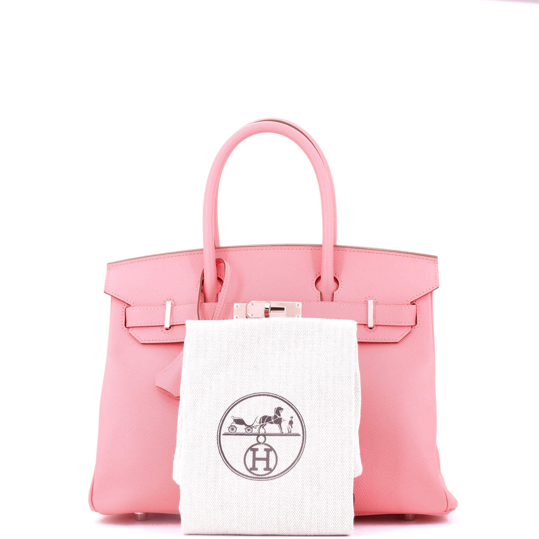 Pre-Owned Hermes Birkin Handbag Pink Epsom with Palladium Hardware 30, Alternate, color, 