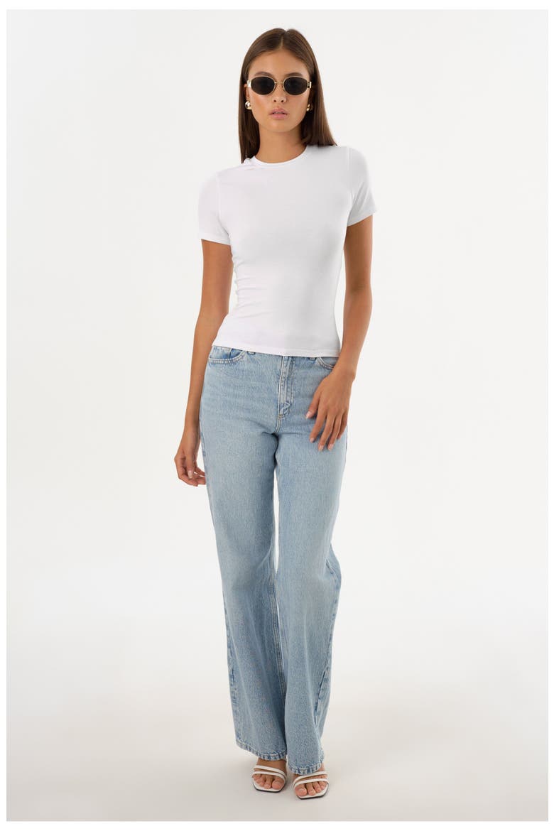 Moa | Jersey Crew Neck Tee, Alternate, color, White