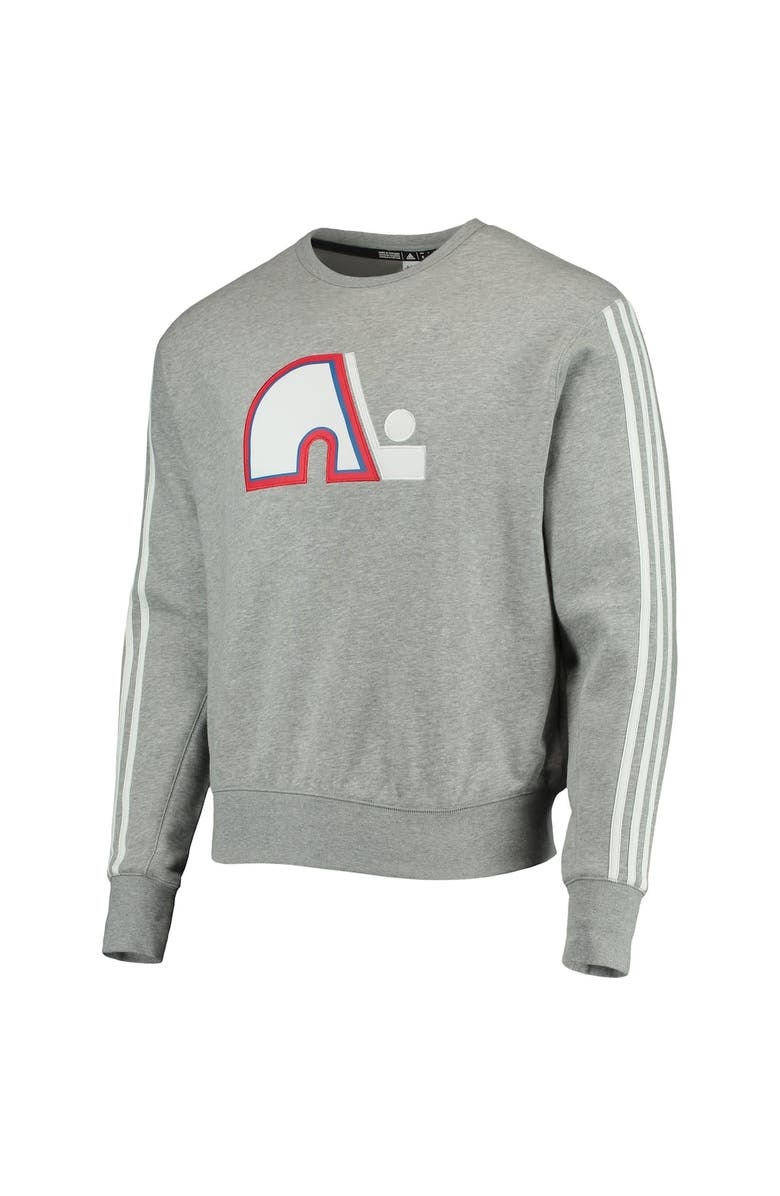 adidas Men's adidas Heathered Gray Quebec Nordiques Team Classics Vintage Pullover Sweatshirt, Alternate, color,