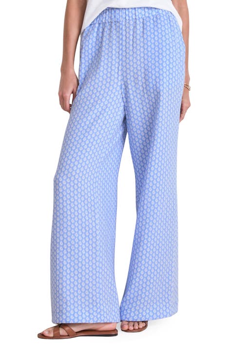 Cotton Gauze Wide Leg Pants