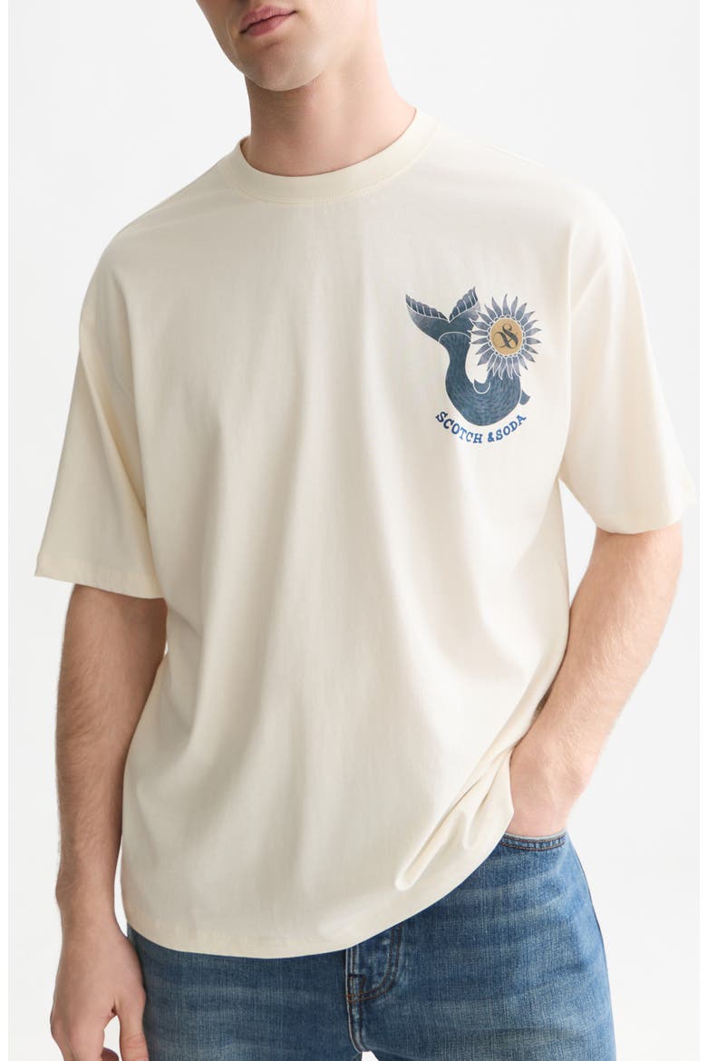 Loose Fit Graphic T-Shirt, Main, color, EGGNOG