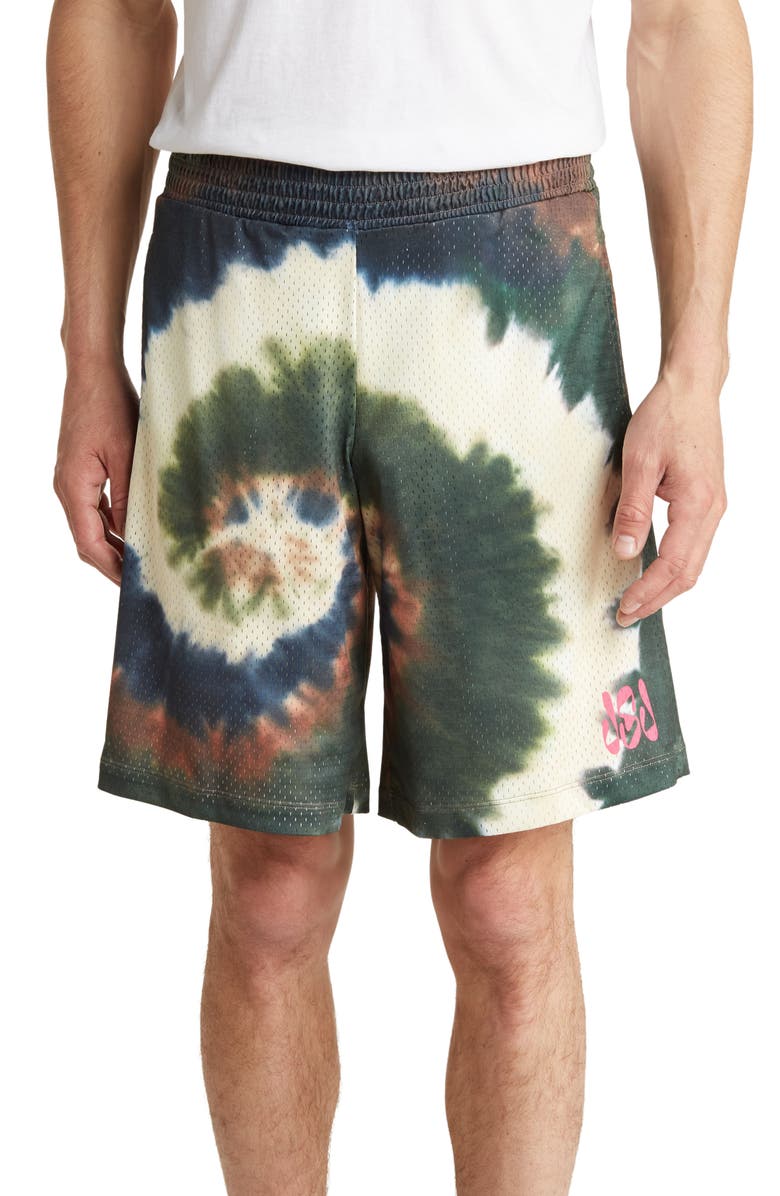 FRAME Tie Dye Basketball Shorts, Main, color,