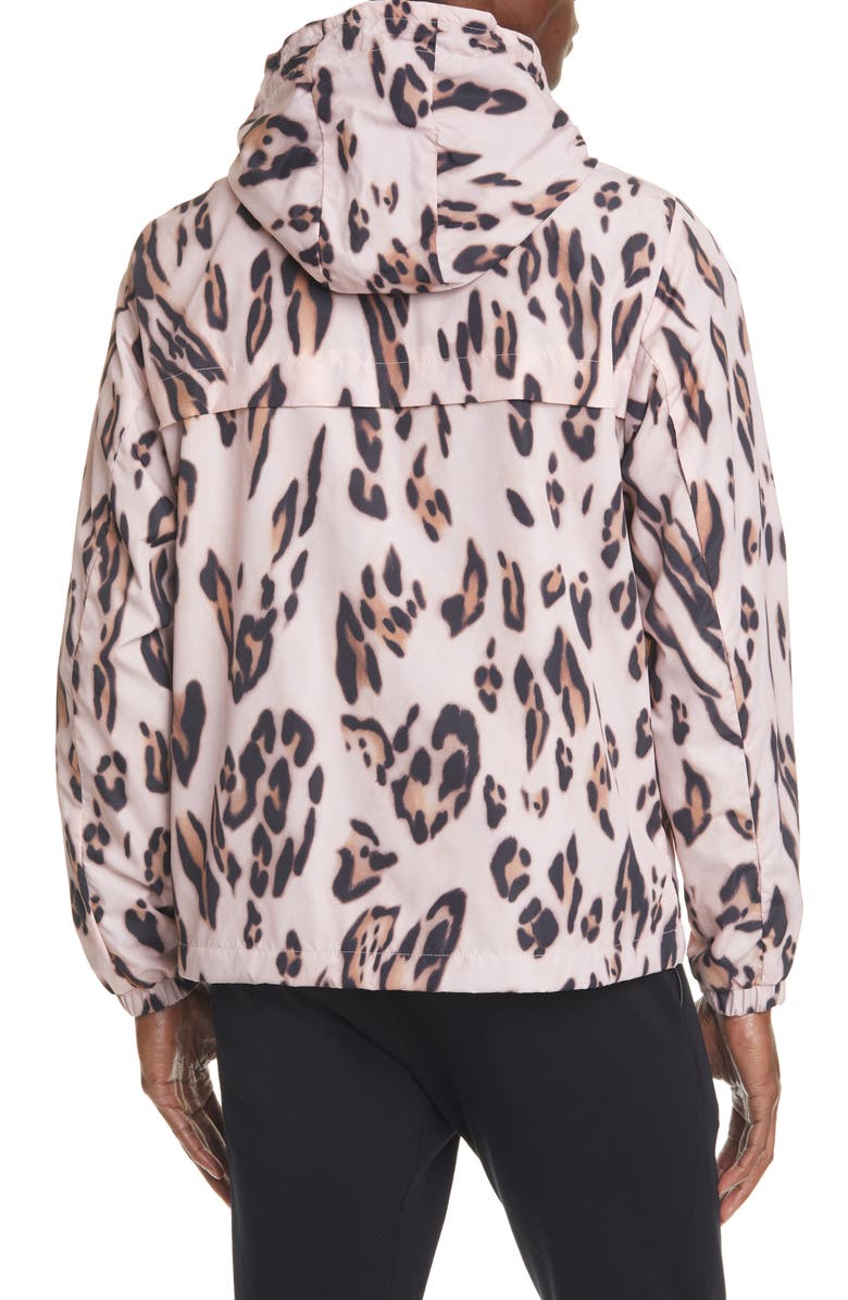 Moncler Genius 2 Moncler 1952 Jau Leopard Print Hooded Nylon Jacket, Alternate, color, 