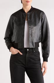 AllSaints Riley Leather Bomber Jacket