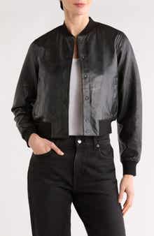 AllSaints Riley Leather Bomber Jacket