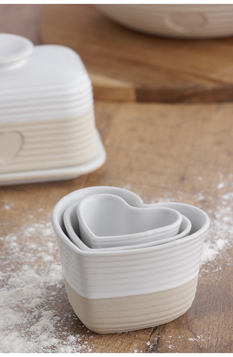 MASON CASH Rustic Charm Measuring Cups, Set of 3 Stoneware Cups, Alternate, color, Beige