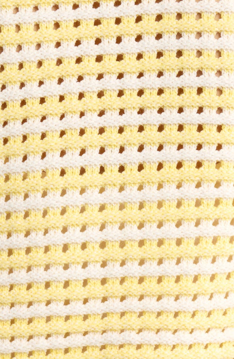 ASTR the Label Karly Open Stitch Cardigan, Alternate, color, Off White Yellow